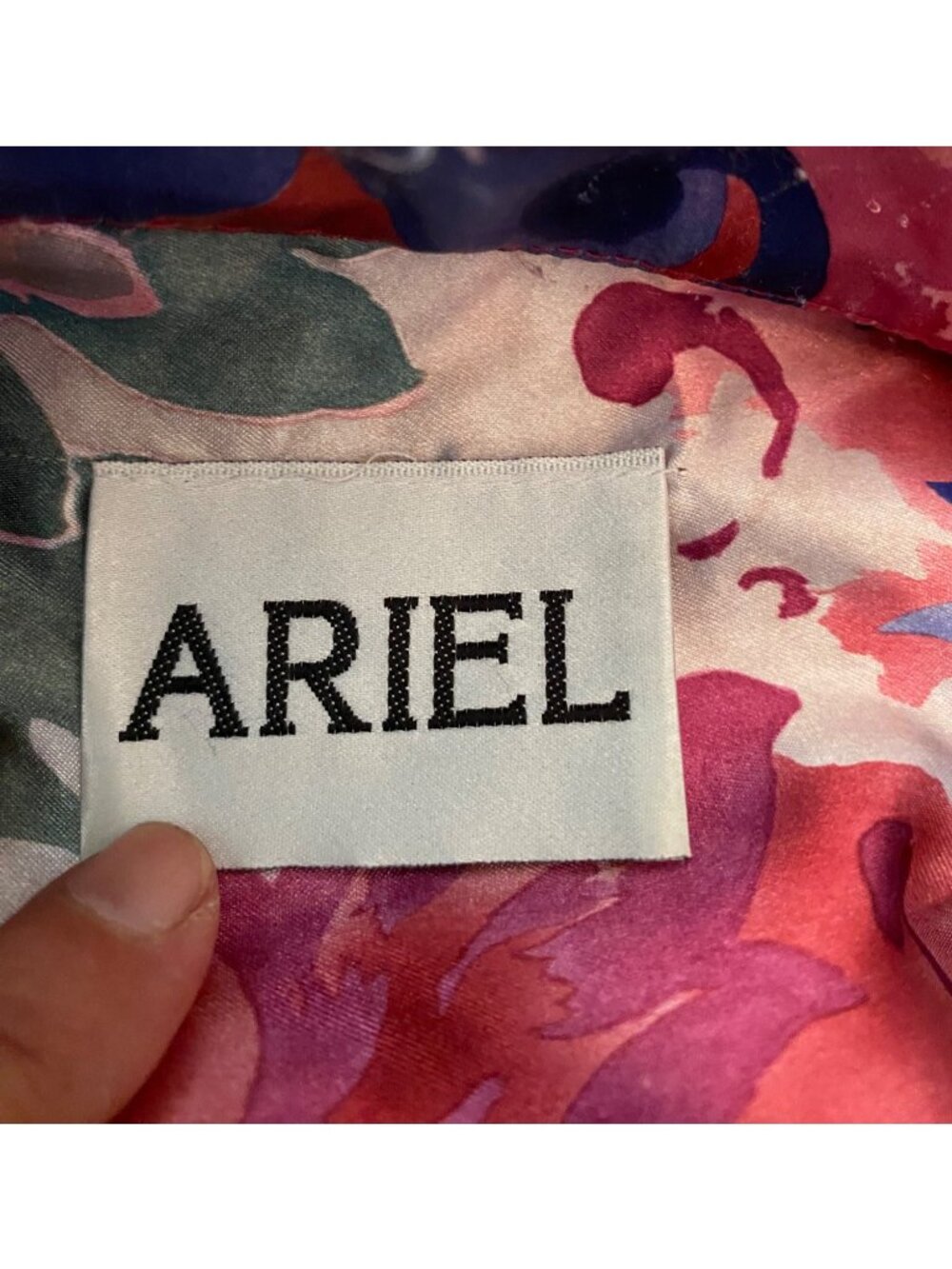 Vintage Ariel Floral Full-Length Long Lounge Robe Mandarin Collar One Size - Picture 4 of 8